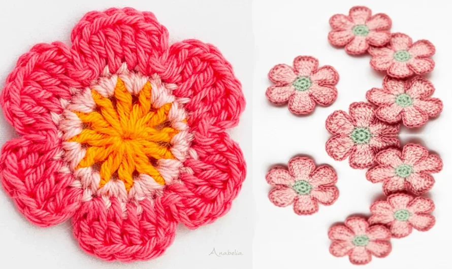 Easy 6 Petal Crochet Flower Pattern