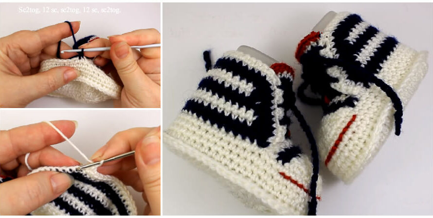 Crochet Baby Sneakers | Video tutorial