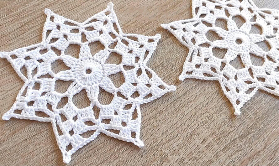 Octagram Snowflake Free Crochet Pattern