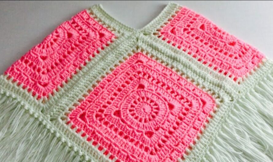 Granny square poncho – Learn to Crochet