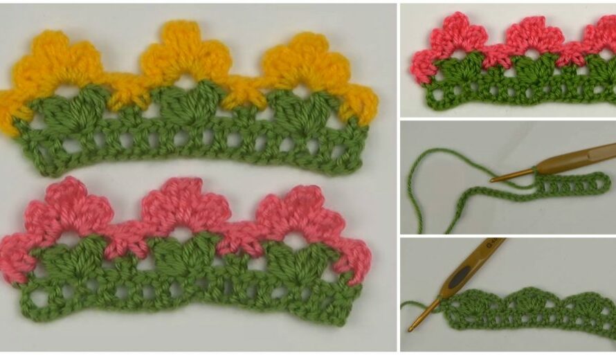 CROCHET CUTE BORDER VIDEO TUTORIAL