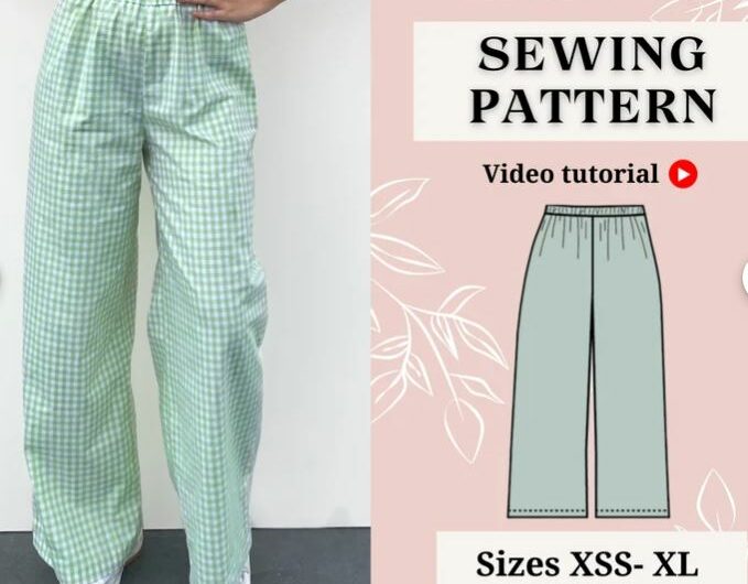 Pants sewing pattern | Hight waist pants