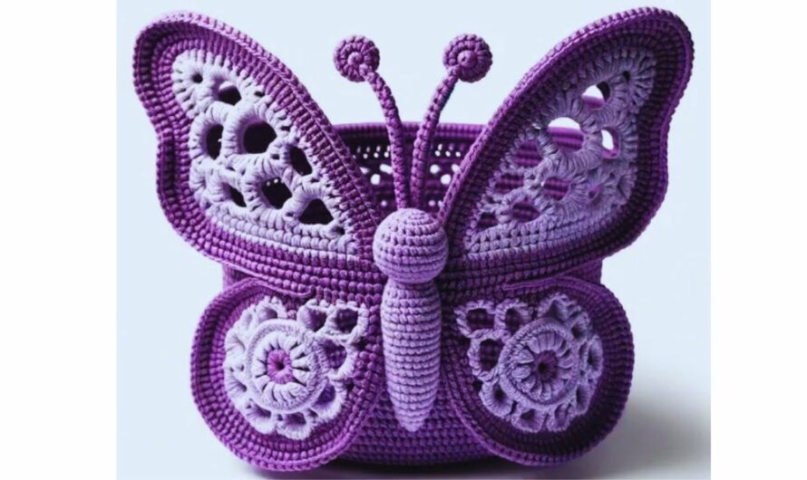 Crochet Butterfly Basket: A Gorgeous Handmade Masterpiece