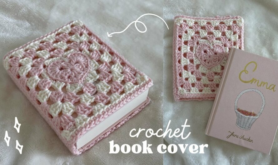 Crochet Book Cover From A Heart Granny Square