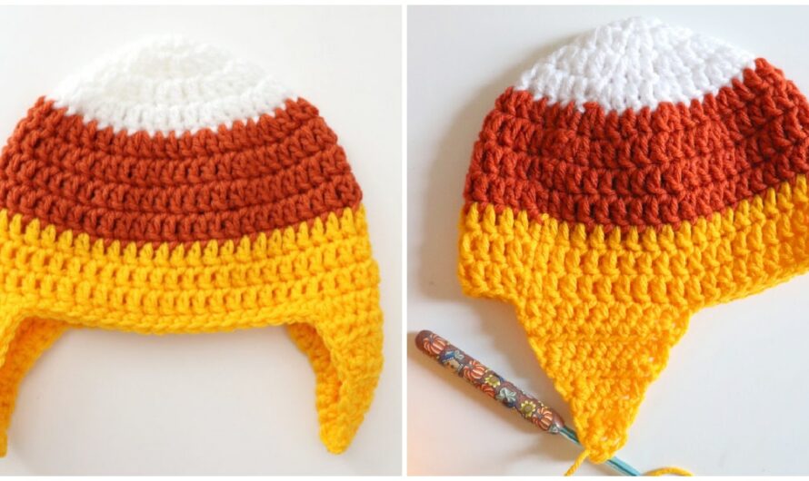 Candy Corn Crochet Hats