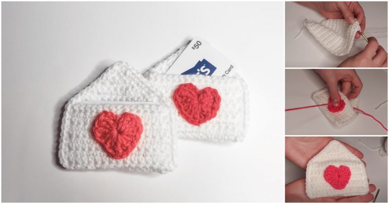 Crochet Gift Card Holder Heart Pattern