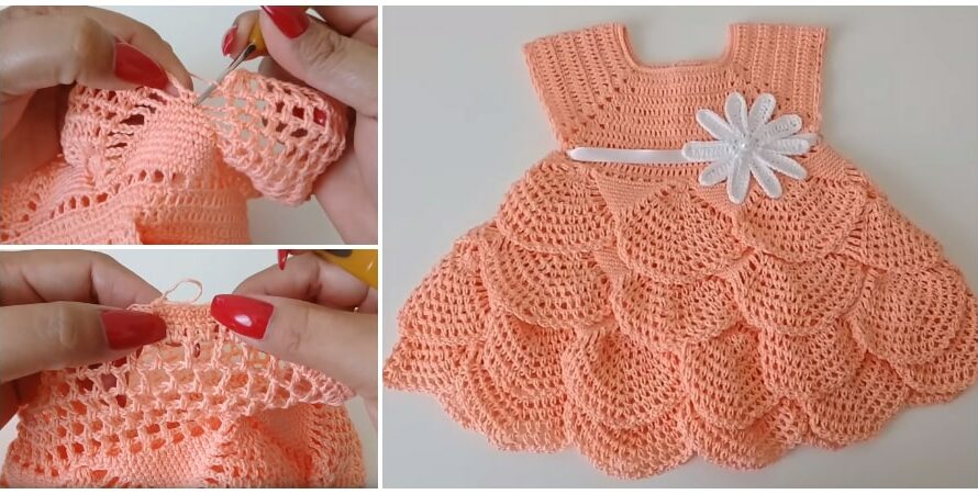 Beautiful Crocheted Baby Dress