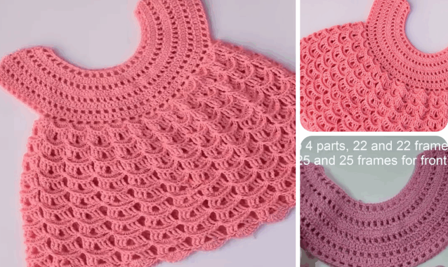 👗 How to Make a Crochet Girl Dress – Very Easy Beginner Pattern