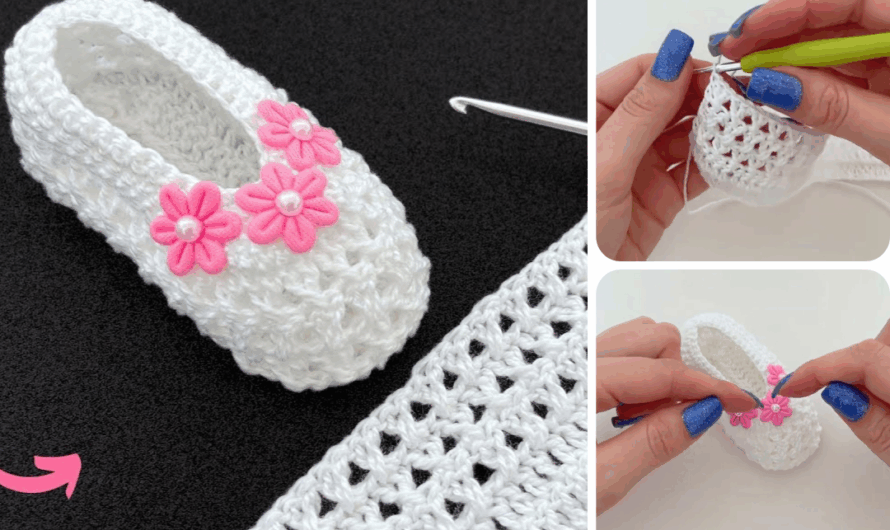 🧶 How to Make Sweet and Easy Crochet Shoes