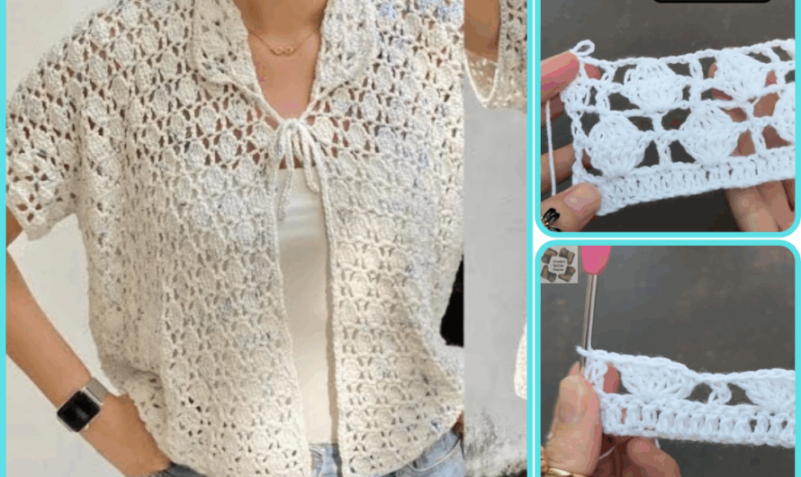 🧵 WOW💯😍 Crochet Sweater Top Pattern – New Stitch Pattern Only