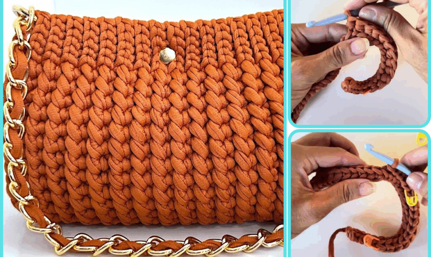 🧶 How to Make a Crochet Bag with Knitting Yarn
