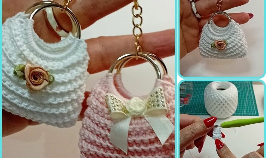 🧵 TUTORIAL: MINI CROCHET KEY HOLDER PURSE