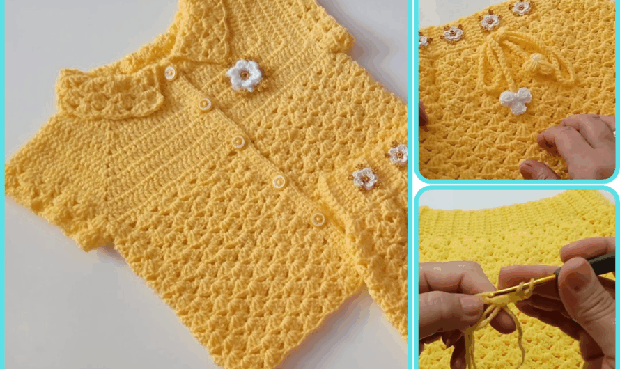 Crochet children’s skirt for 2 to 3 years old, easy and simple to make