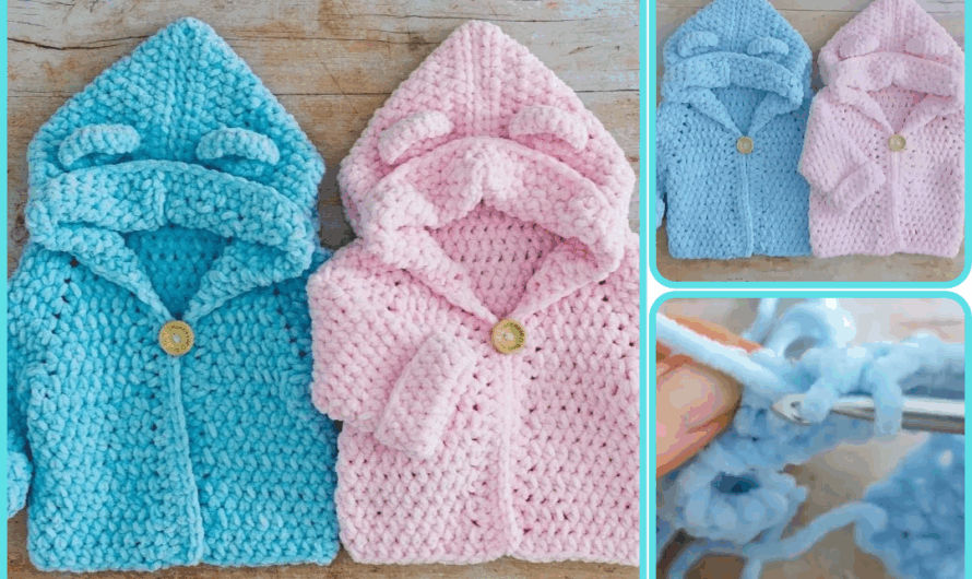 🧶 How to Make a Crochet Baby Hoodie