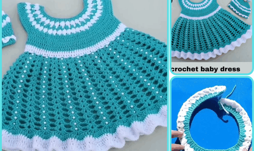 🧶 How to Make an Easy Crochet Baby Dress