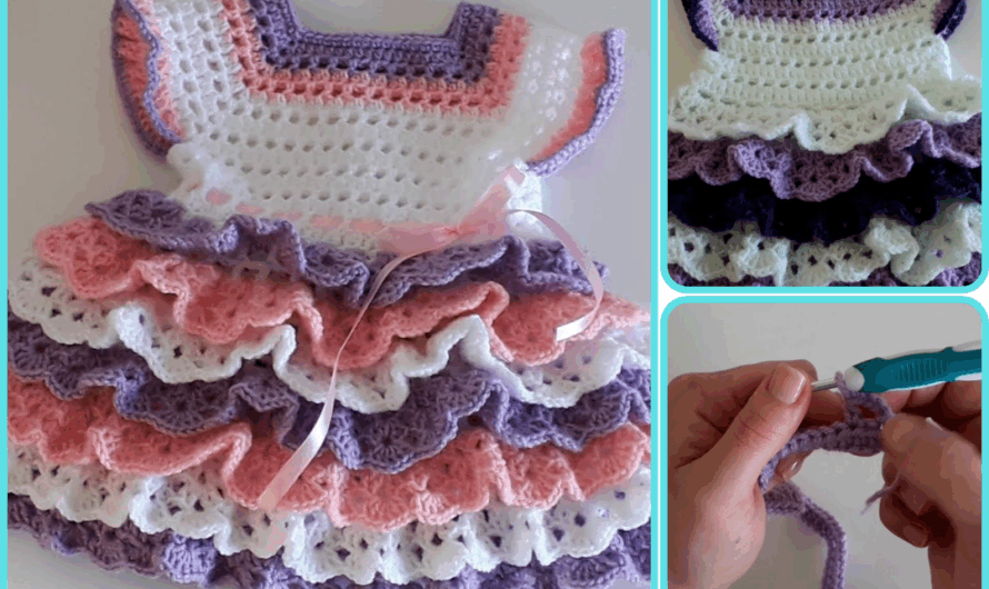 🧶 How to Crochet a Layered Baby Dress (Step-by-Step)