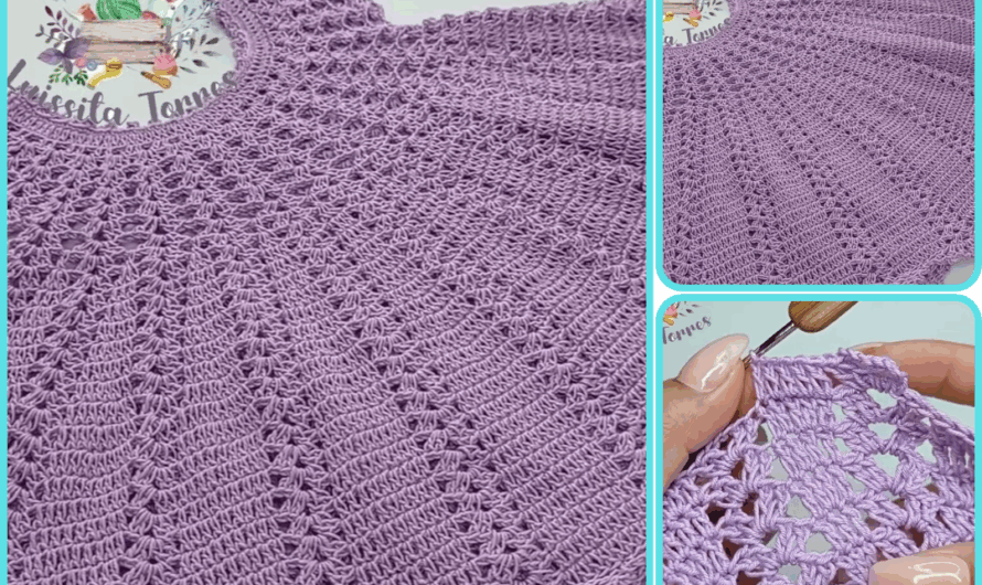 🧶 EASY & QUICK CROCHET GIRL’S DRESS PATTERN (For Ages 1–2 Years)