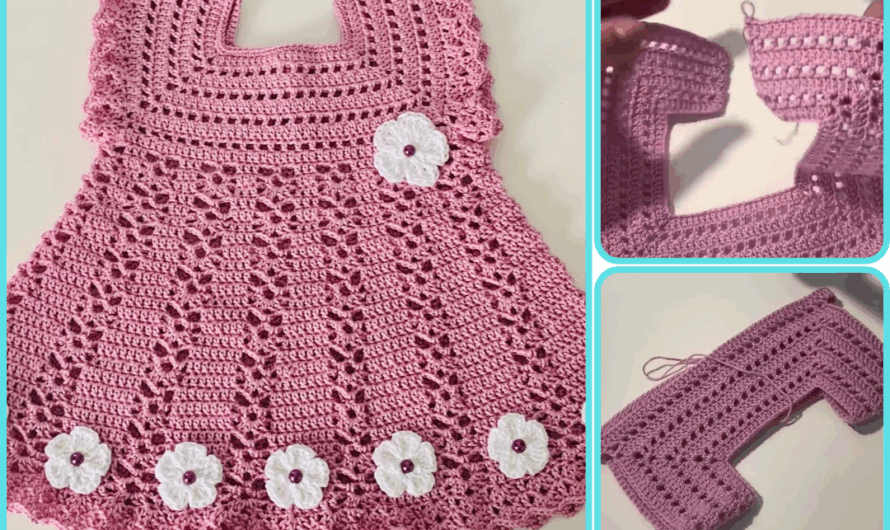 🧶 How to Make a Crochet Baby Dress (0–3 Months)
