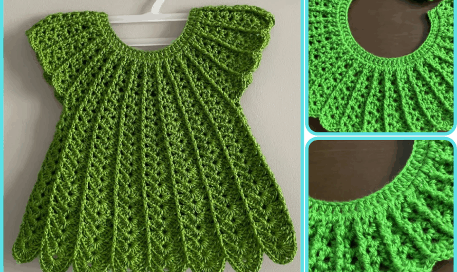 🧵 How to Crochet a Princess Baby Dress (Easy for Beginners)