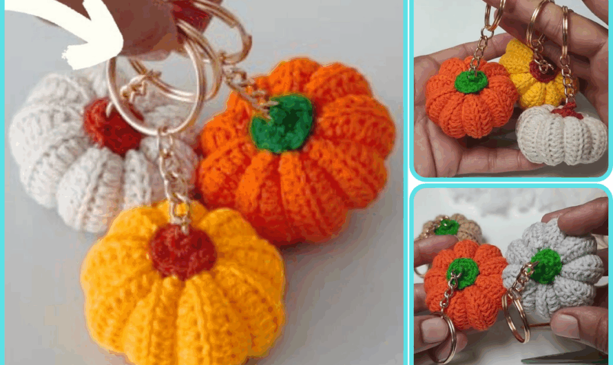 🎃 How to Make a Crochet Pumpkin Keychain — FAST & EASY!