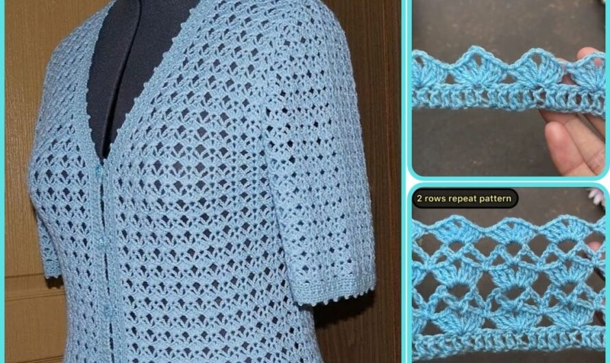 🧶 How to Make 💯😍 Crochet Women’s Sweater / Jacket / Top with a New Stitch Pattern