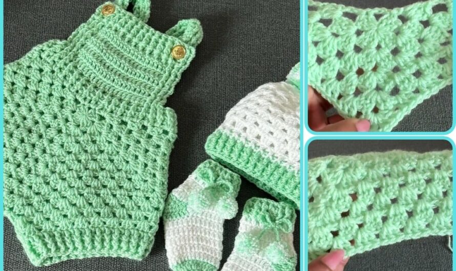 How to Make Easy crochet baby romper/crochet baby overall