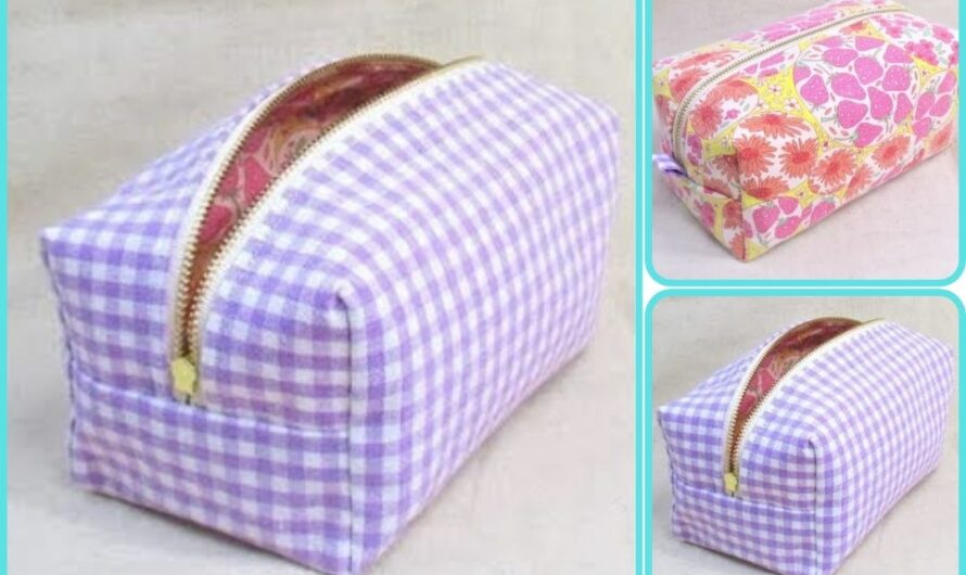 🧵 How to Make a Box Pouch (No Pattern Needed!)
