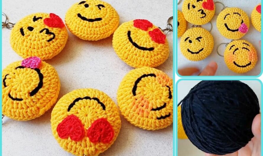 🧵 How to Make Cute & Adorable Crochet Emoji Keychains