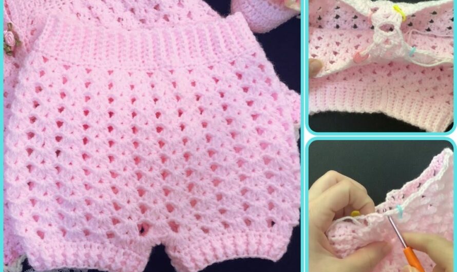 How to Make Crochet diaper cover, crochet baby bloomers, crochet baby shorts