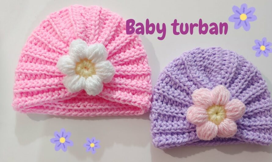 🧶 How to Crochet a Baby Turban & Puff Flower (Step-by-Step)