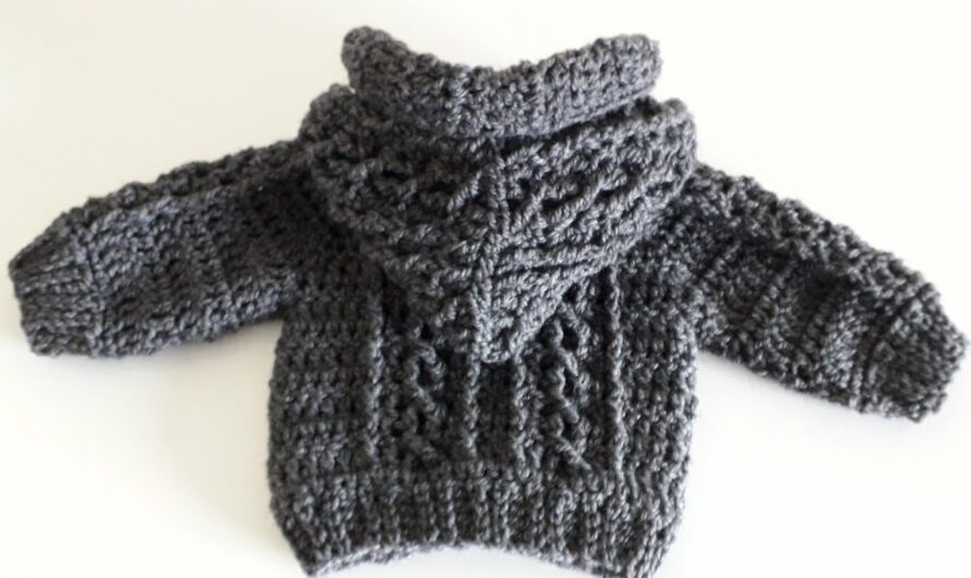 🧶 How to Crochet an Aran Baby Hoodie – Step-by-Step