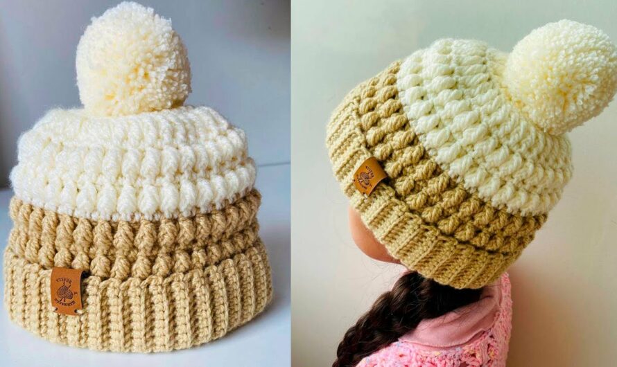 🧶 How to Make a Relief Stitch Crochet Hat for Winter