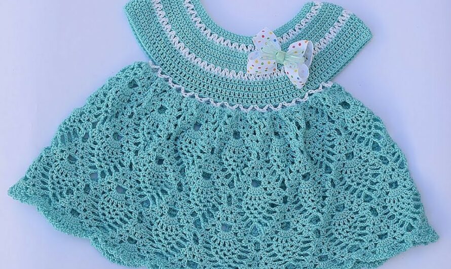 How to make a girl dress to crochet stitch pineapples