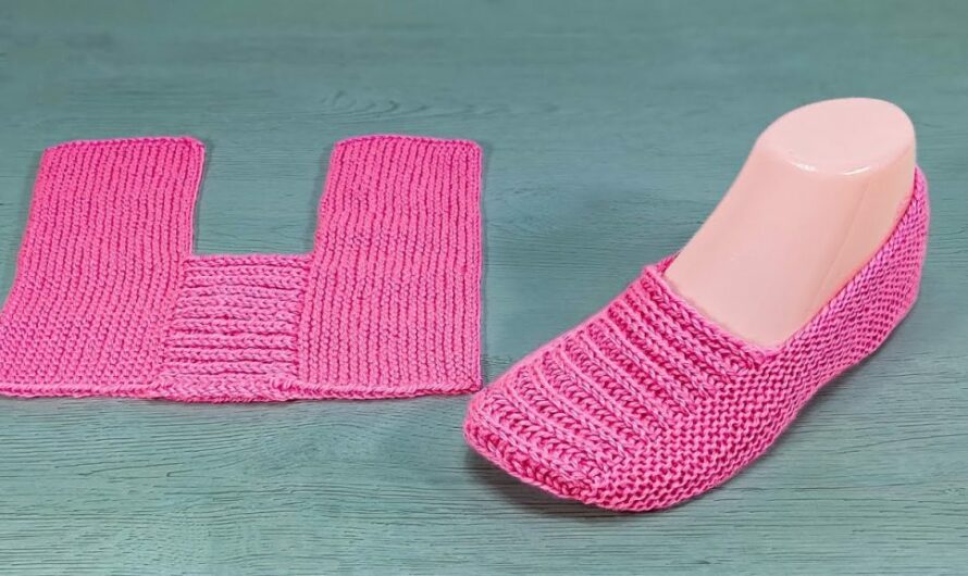 Beautiful knitted slipper pattern tutorial
