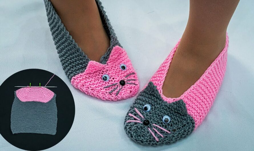 🧶 How to Make Slippers with Knitting Needles (Beginner-Friendly!)