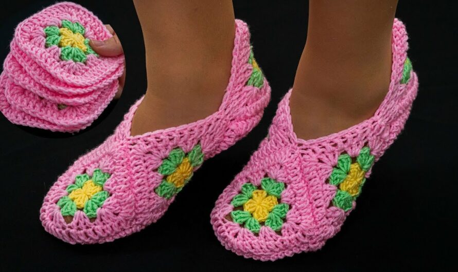 How to Make crochet slippers out of squares for yourself