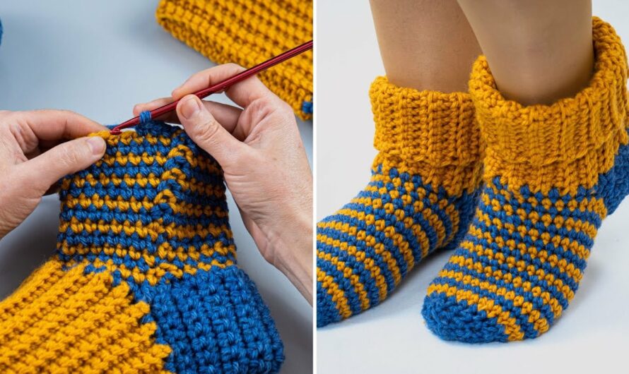 How to Make easiest and fastest crochet socks!