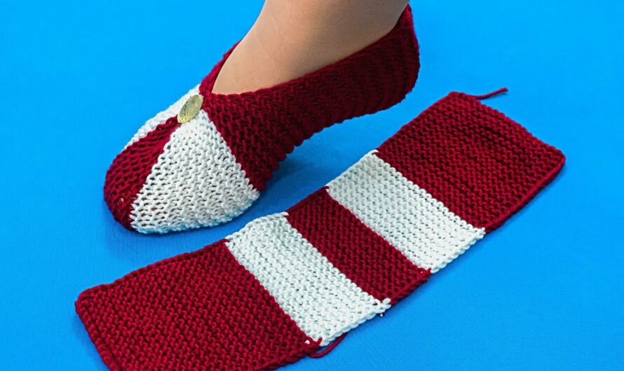 How to Make Simple slippers on 2 knitting needles with a detailed tutorial!