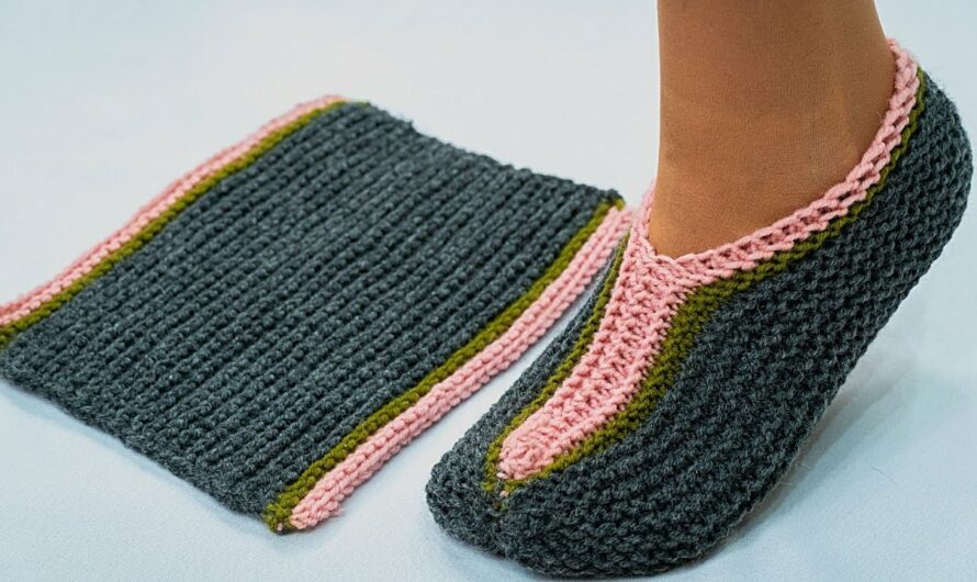 🧶 How to Knit Seamless Slippers on Two Needles