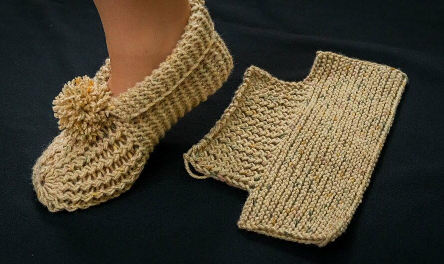 How to Make Knitted slippers are easy and simple step by step!