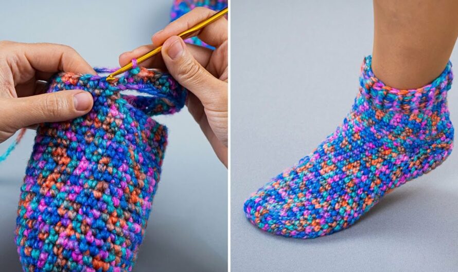 🧶 How to Make Simple Crochet Socks