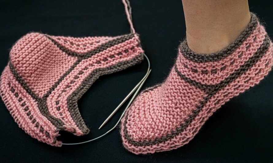 🧶 How to Make Slippers on 2 Knitting Needles — No Sole Seam (Simple & Easy!)