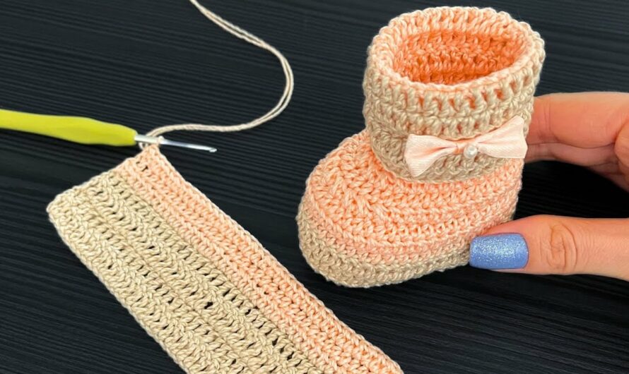 🧶 How to Crochet Baby Booty Shoes in Orange Color – Step-by-Step Guide