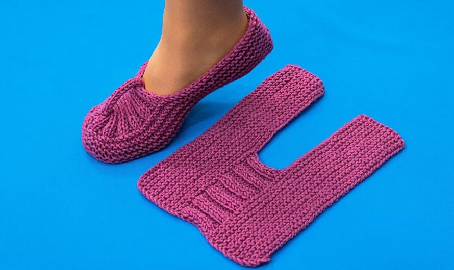 🧶 Knitted Slippers with Elastic Band – Easy & Detailed Tutorial