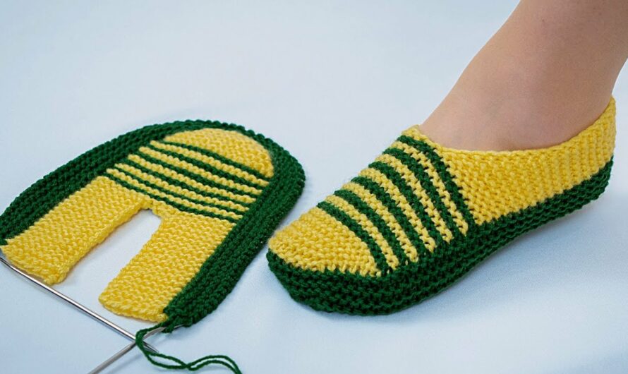 🧶 How to Make Beautiful Slippers on 2 Knitting Needles – Simple Method for Beginners