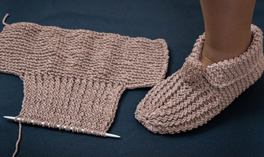 🧶 How to Make Knitted Slippers Easily and Simply (Beginner Friendly!)