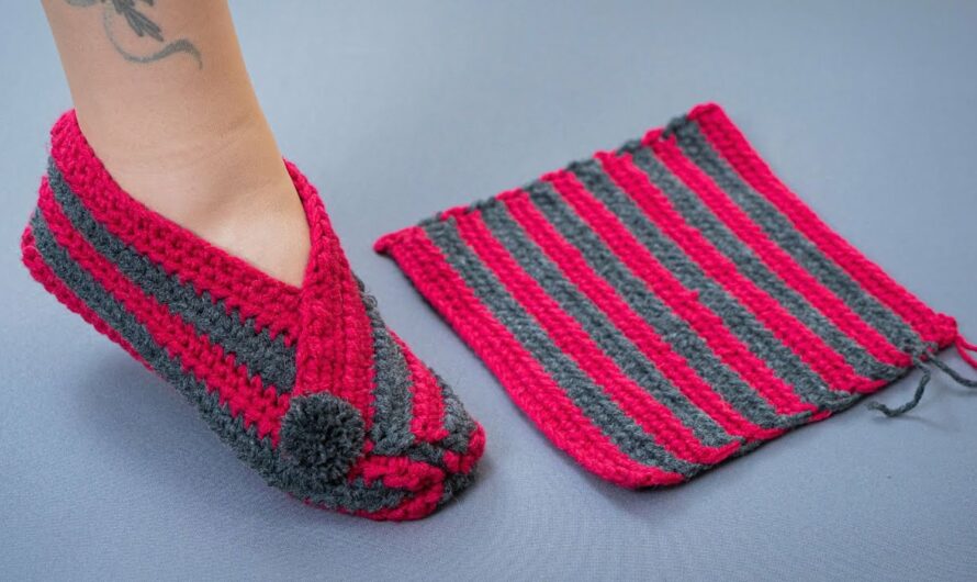 🧶 How to Make Crochet Slippers (Super Easy Beginner Method!)
