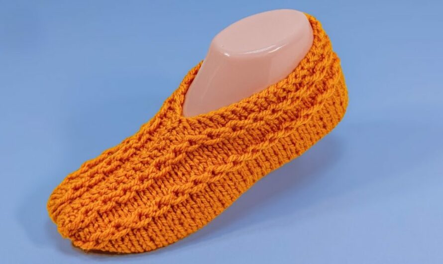 🍊 Knitting slipper easy step by step