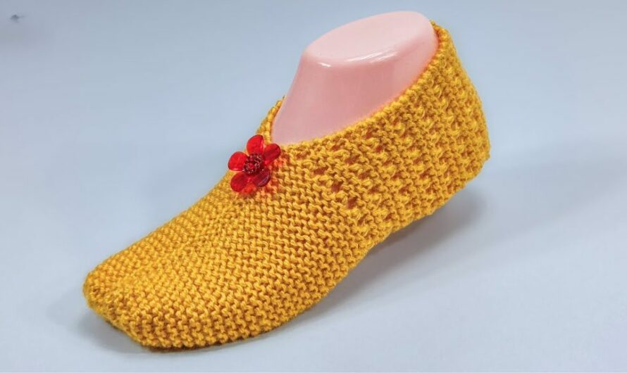 🩰 Knitting slipper step by step for beginners