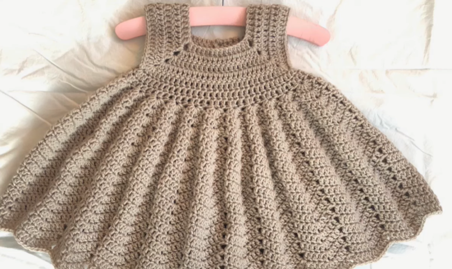 Crochet girl dress Emma | size: app. 1.5 to 2 years